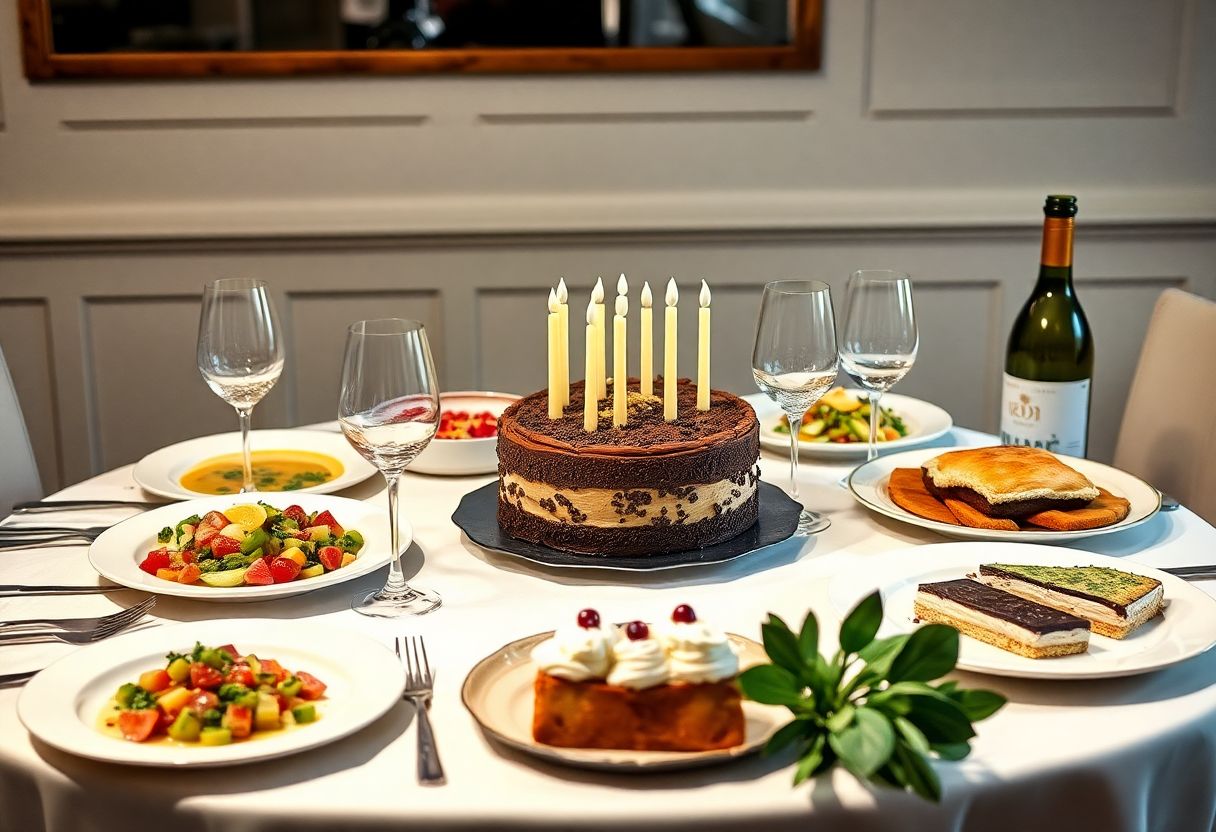 Délicieuses suggestions de repas pour célébrer un anniversaire inoubliable